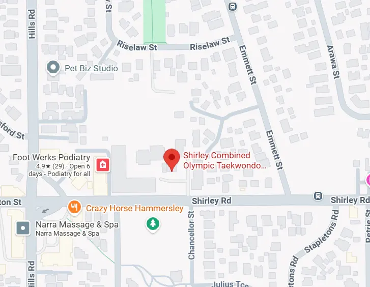 Map showing the club location on Shirley Road